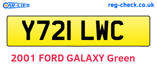 Y721LWC are the vehicle registration plates.