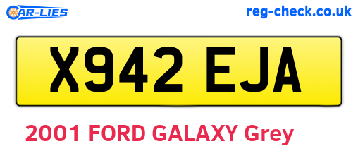 X942EJA are the vehicle registration plates.