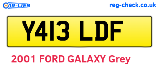 Y413LDF are the vehicle registration plates.