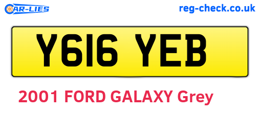 Y616YEB are the vehicle registration plates.
