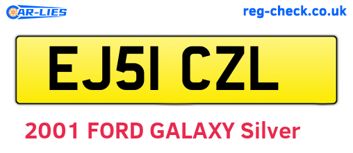 EJ51CZL are the vehicle registration plates.