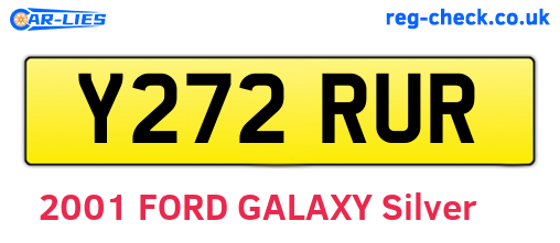 Y272RUR are the vehicle registration plates.