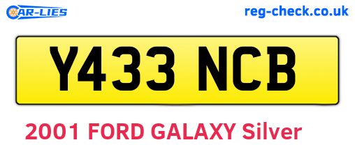 Y433NCB are the vehicle registration plates.