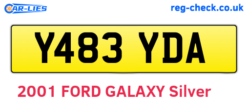 Y483YDA are the vehicle registration plates.