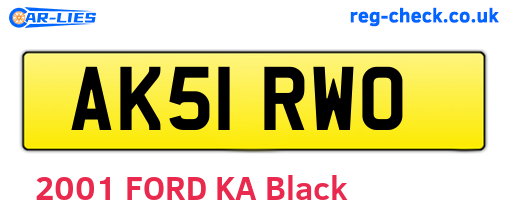 AK51RWO are the vehicle registration plates.