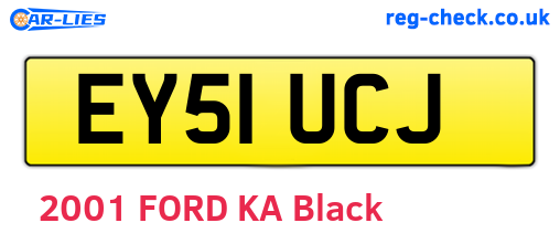 EY51UCJ are the vehicle registration plates.