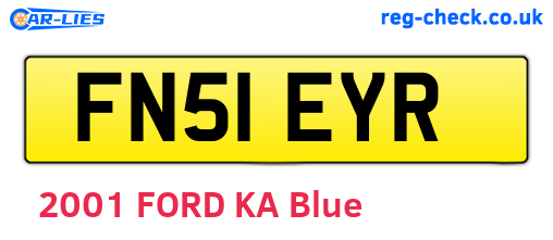 FN51EYR are the vehicle registration plates.