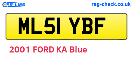 ML51YBF are the vehicle registration plates.
