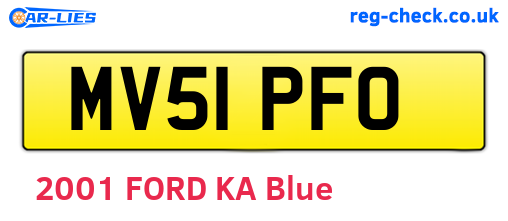 MV51PFO are the vehicle registration plates.