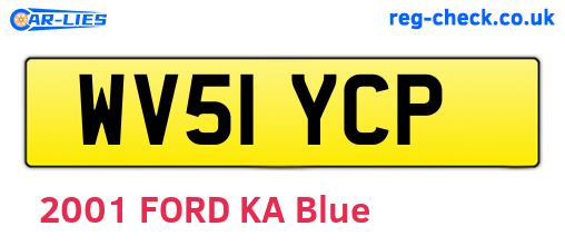 WV51YCP are the vehicle registration plates.