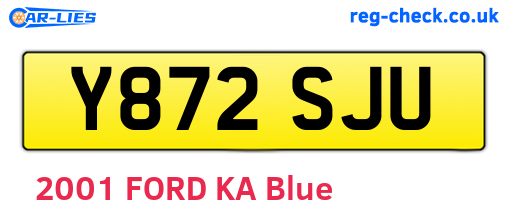 Y872SJU are the vehicle registration plates.