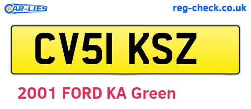 CV51KSZ are the vehicle registration plates.