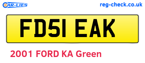 FD51EAK are the vehicle registration plates.