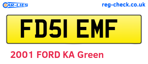 FD51EMF are the vehicle registration plates.