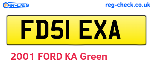 FD51EXA are the vehicle registration plates.