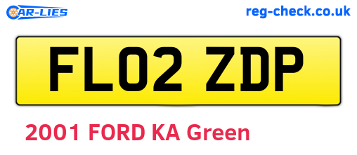 FL02ZDP are the vehicle registration plates.