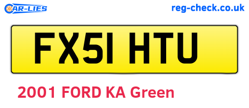 FX51HTU are the vehicle registration plates.