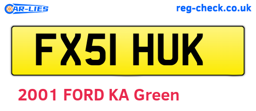 FX51HUK are the vehicle registration plates.