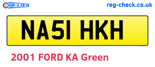 NA51HKH are the vehicle registration plates.