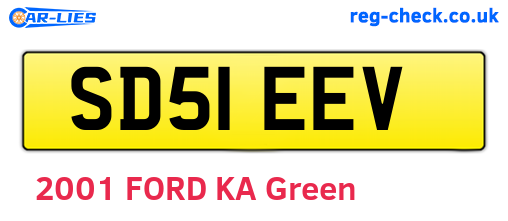 SD51EEV are the vehicle registration plates.