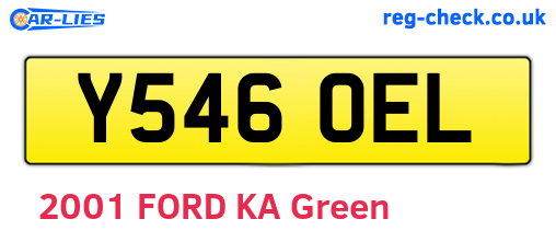 Y546OEL are the vehicle registration plates.
