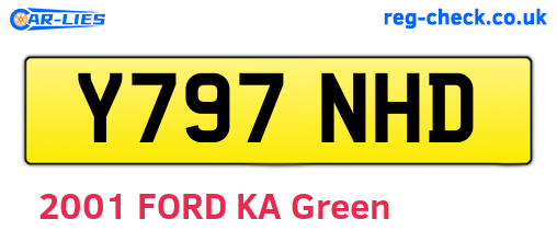 Y797NHD are the vehicle registration plates.