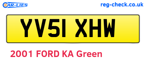 YV51XHW are the vehicle registration plates.