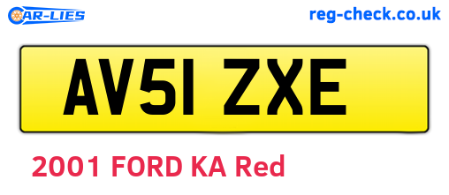 AV51ZXE are the vehicle registration plates.