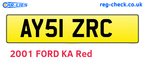 AY51ZRC are the vehicle registration plates.