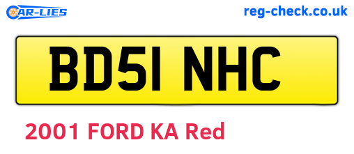 BD51NHC are the vehicle registration plates.