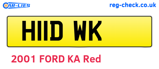 H11DWK are the vehicle registration plates.