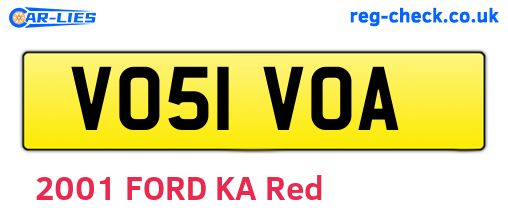 VO51VOA are the vehicle registration plates.