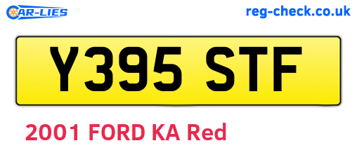 Y395STF are the vehicle registration plates.