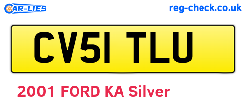 CV51TLU are the vehicle registration plates.