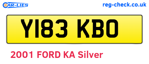 Y183KBO are the vehicle registration plates.