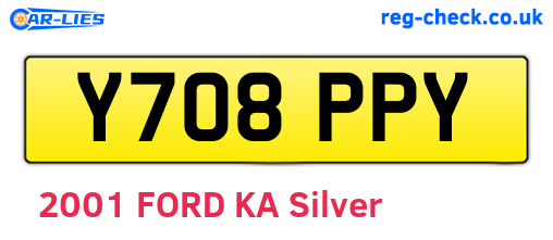 Y708PPY are the vehicle registration plates.