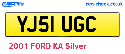 YJ51UGC are the vehicle registration plates.