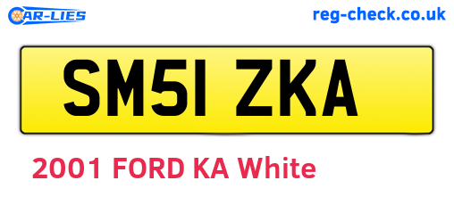 SM51ZKA are the vehicle registration plates.
