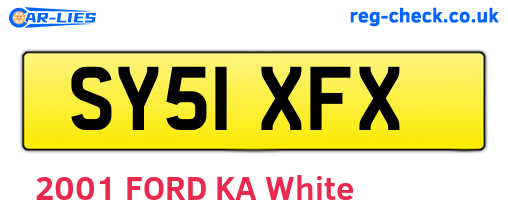 SY51XFX are the vehicle registration plates.