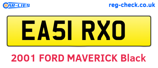 EA51RXO are the vehicle registration plates.