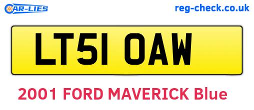 LT51OAW are the vehicle registration plates.