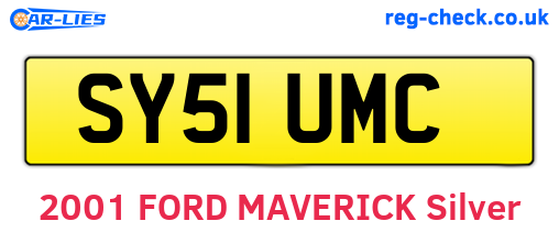 SY51UMC are the vehicle registration plates.