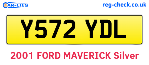 Y572YDL are the vehicle registration plates.
