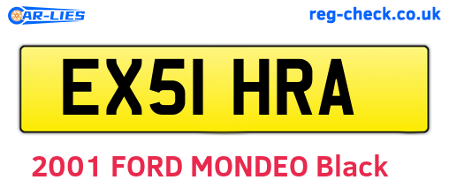 EX51HRA are the vehicle registration plates.
