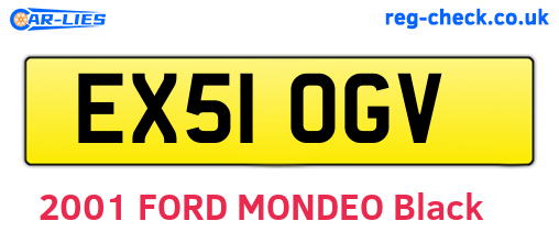 EX51OGV are the vehicle registration plates.