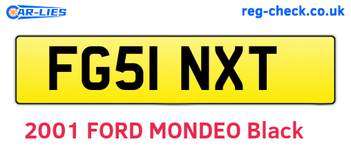 FG51NXT are the vehicle registration plates.