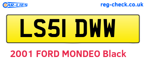 LS51DWW are the vehicle registration plates.