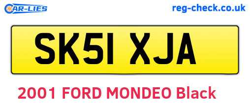 SK51XJA are the vehicle registration plates.