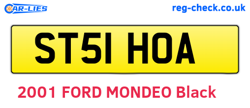 ST51HOA are the vehicle registration plates.