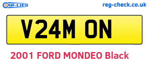V24MON are the vehicle registration plates.